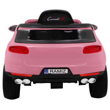 Autko Turbo-S na akumulator dla dzieci Różowy + Pilot + Wolny Start + Koła EVA + Radio MP3